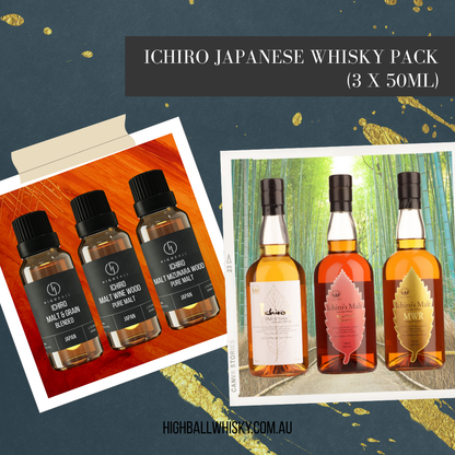 Ichiro Whisky Pack Japanese  (3  x 50ml)
